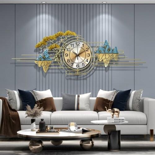 3D wall clock modern design home decor wall stickers Simple Metal Wall digital clock Living room decoration wall clock mechanism