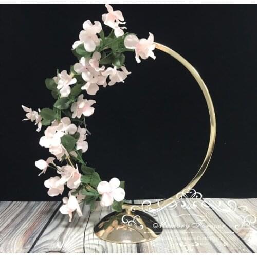 6PCS round metal wedding arch gold flower stand wedding centerpieces wedding decoration flower stand