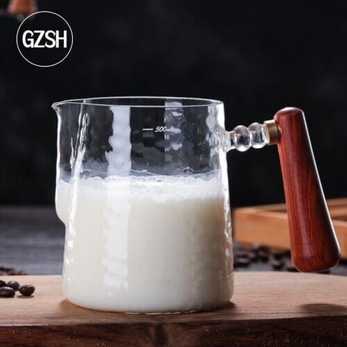 600ml Handmade Glass Coffee Handheld Foam Maker For Coffee, Latte, Cappuccino, Hot Chocolate, Durable Coffee Machine Matching