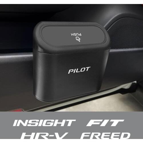 Car Trash Bin For Honda Fit Insight Pilot HR-V Freed Elysion Clarity NSX SI Hanging Vehicle Garbage Storage Box Auto Accessories
