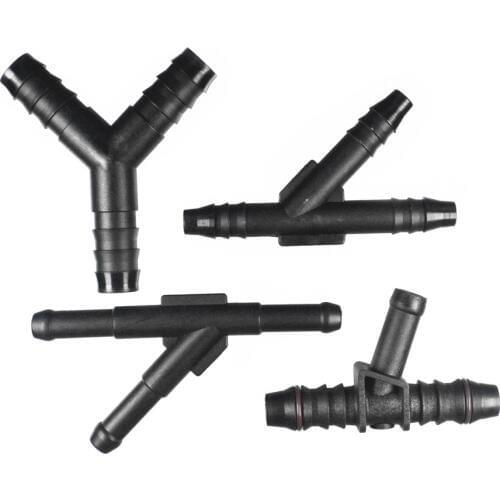 Auto parts Plastic Y shape fuel hose fitting,fit for Corrugated nylon tube ,Fuel line quick connector