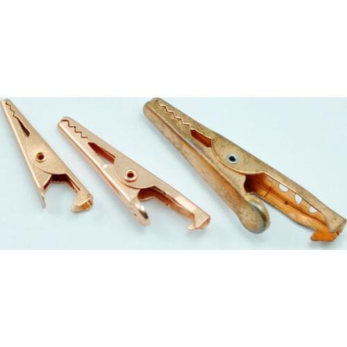 Free shipping 10pair high quality Medium 35mm Copper Alligator clip ( No plating original color ) 99% copper