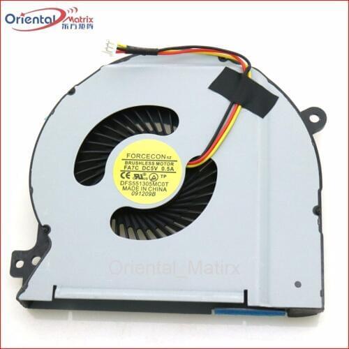 Free Shipping New DFS551305MC0T DC5V 0.5A For DELL XPS15 L501X L502X L701X L702X 15D218 Laptop CPU Cooler Cooling Fan