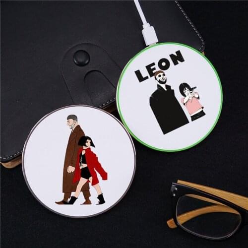 New Cartoon Killer Leon Uncle Girl Wireless Charger Pad for Iphone/Aispods Wireless Charging Charger FOR Samsung Huawei XIAOMI10