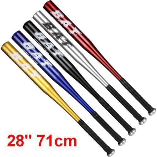 28" 71cm Alloy Aluminium Baseball Bat High Hardness Endurance Professional Process Comfortable Red Black Silver Blue