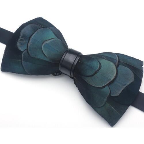 DKBLINGS 5X12cm Natural Feather Cooker Dressed British Men and Women Tie Recreational Banquet Marriage