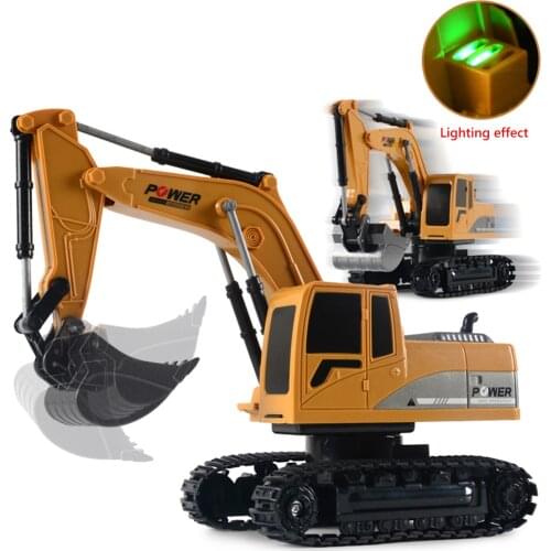 RC Excavator Toy 2.7Ghz 4 Channel 1:24 RC Engineering Car Alloy And Plastic Excavator 6CH And 5CH RTR For Kids Christmas Gift