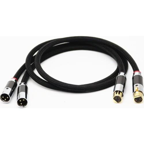 HIFI FA-220 PVC 2 Core Pure Copper OFC PCOCC Female XLR to Male XLR RCA jack Audio Cables Wire Line