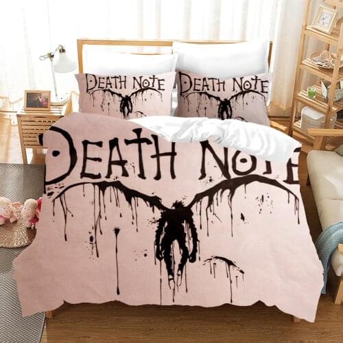Death Note Bedding Set Japan Popular Anime Duvet Cover Sets Comforter Bed Linen Twin Queen King Single Size Dropshipping
