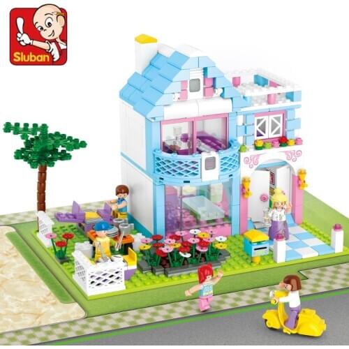 Sluban Building Block Girl Dream Friends Garden Villa 539pcs Educational Bricks Toy-Boy No retail box