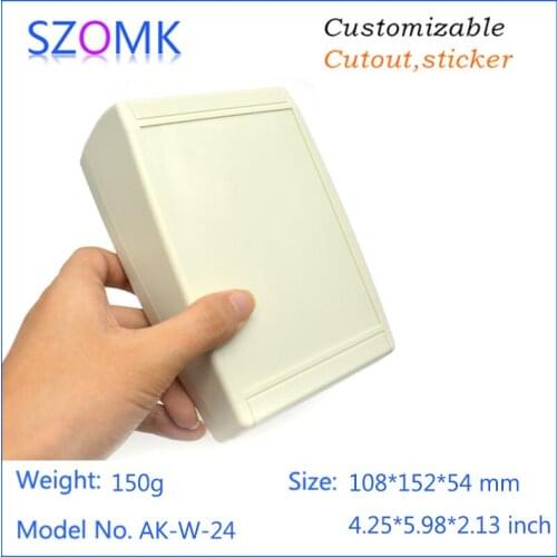 10 pcs, 108*152*54m szomk desktop plastic equipment enclosure for pcb design abs electrical project box instrument housing