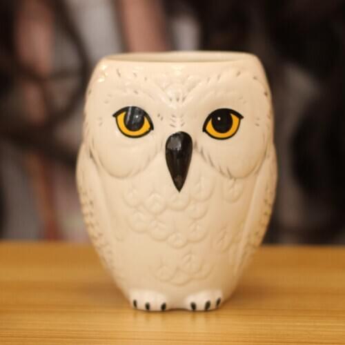 Ins Cute Owl Mugs 3D Animal Cups Ceramic Milk Mug Home Decor Coffee Cups Breakfast Office Porcelain Cup Drop Shipping