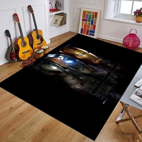 Cartoon Iron Man Playmat Baby Rug Kitchen Room& Bathroom Carpet Living Room Carpet Birthday Gift Doormat Multiple Sizes