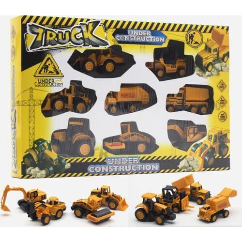 8pcs/set 1:64 Alloy Cars Model Set Engineering Car Model Tractor Toy Construction Vehicle Models Toy For Children Car Toys