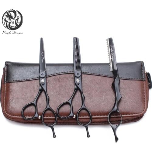 Suit Z9015 5.5" 16cm 440C Purple Dragon Hairdressers Scissors Thinning Scissors Cutting Shears Barber Makas Salon Hair Scissors