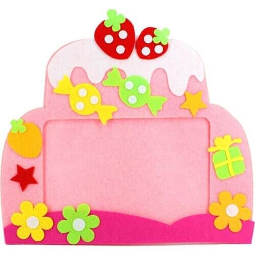 DIY Non-woven Picture Frame 3D Photo Frame Children Non-woven Stickers Handmade DIY Toys Material Package Craft Toys