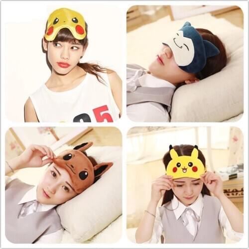 NEW Pokemon Go Sleep Mask Eye Mask Eyeshade Cover Shade Eye Patch Soft Portable Blindfold Cosplay Pikachu Travel Eyepatch Japan