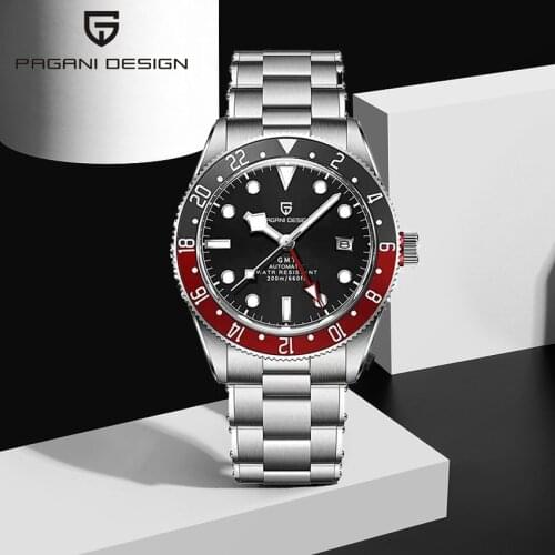 2021 New PAGANI DESIGN BB58 GMT Automatic Watch Luxury Brand Business Men Mechanical Wristwatches 200M Waterproof Orologio Uomo