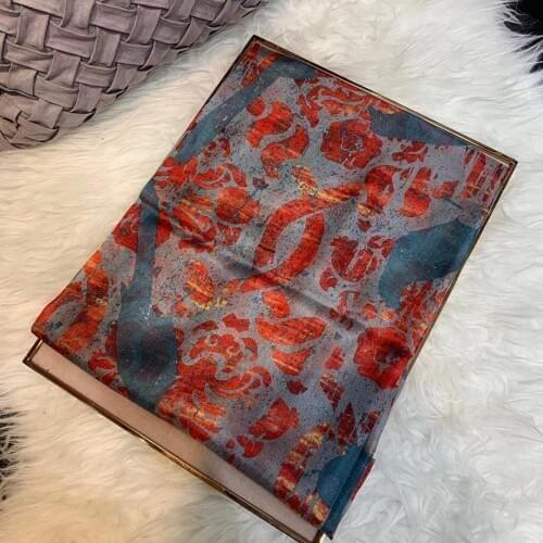 Brand New Blue Red Silk Scarf Women Fashion Accessories Summer Beach Shawls Cover-ups Fall Winter Brand Long Scarves Shawls