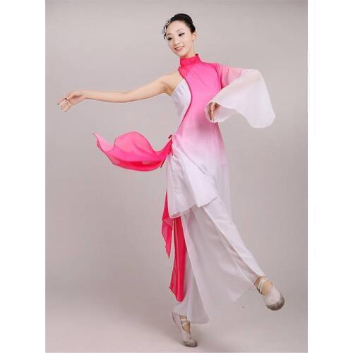 The new ink wear costumes classical dance costumes dance yangko dance clothing Jiangnan umbrella sleeves