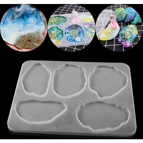 Clear Irregular Cloud Shape Tea Coaster Epoxy Resin Molds For DIY Resin Epoxy Mold Silicone Jewelry Making Table Decoration