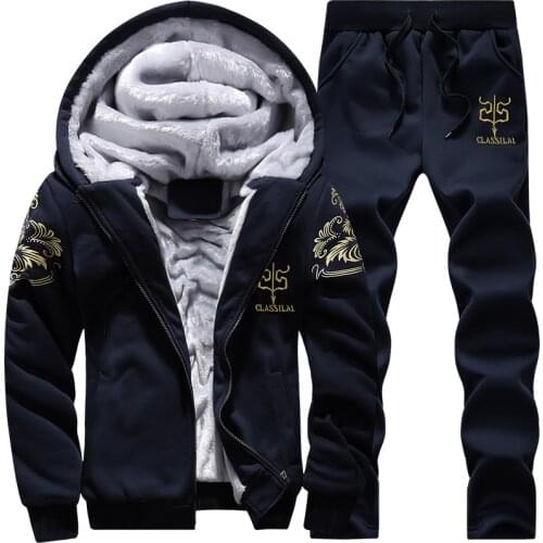 Plus Size 7XL 8XL 9XL Men Sets Autumn Winter Sporting Hooded Suit Sweatshirt + Sweatpants Mens Clothing 2 Pieces Sets Tracksuit