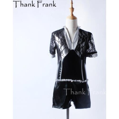 Sexy Lace Jazz Modern Dance Costume With An Attached Shorty Unitard Cool Dancewear C194