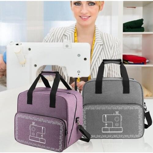 Sewing Machine Carrying Cloth Bag With Pockets Portable Detachable Adjustable Sewing Machine Bag Non-slip Durable Storage Bag