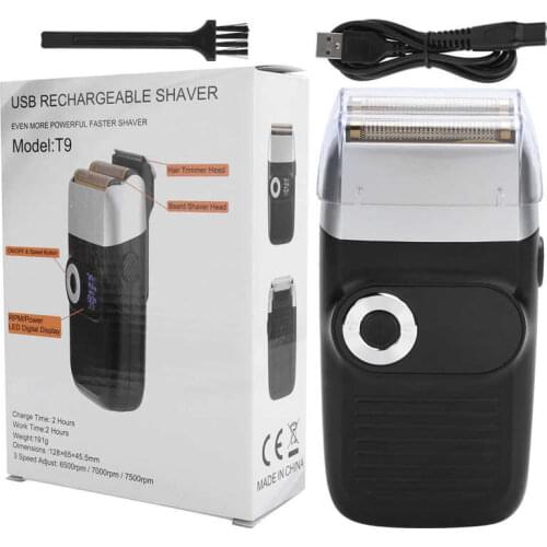 Beard Trimmer Hair Trimmer Electric Foil Shaver Rechargeable Bald Head Beard Trimmer LCD Mustache for Men Nose Hair