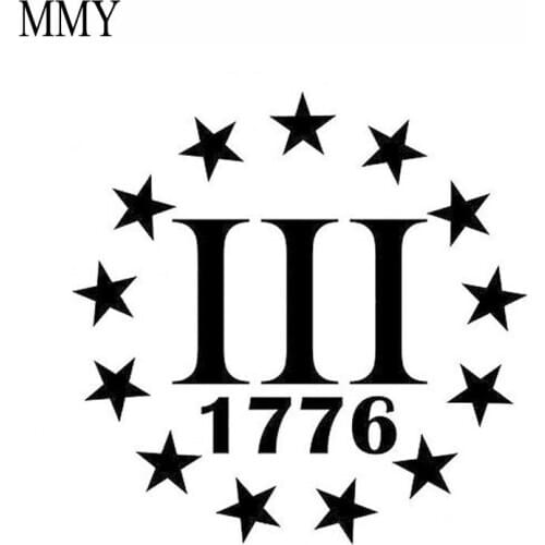 5.5"*5.5" 1776 2nd Amendment Three Percenter Decal Vinyl Cars Sticker