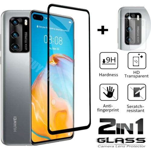 2in1 Tempered Glass For Huawei Honor 9a 9c 9s Screen Protector on for Huawei Honor 9X 9X premium 9X Pro Premium Protective Glass
