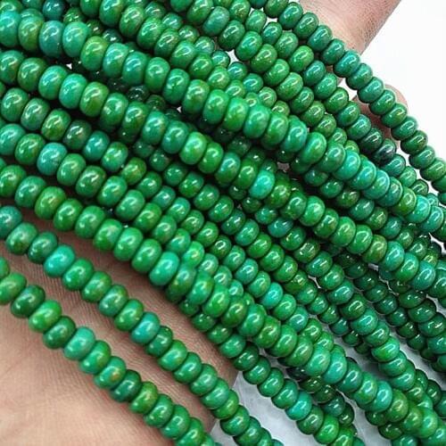120pcs nature gem stone beads abacus shape 3x5mm green stone for women bracelets making accessories loose beads diy jewelry find