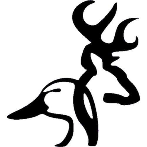 12*13.5CM Browning Deer Duck Car Sticker Cartoon Personalized Car Stickers And Decals Black Silver CT-817