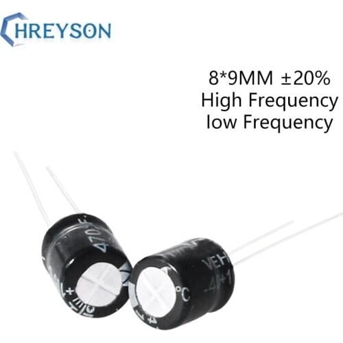 20Pcs 8*9 High Frequency Low ESR Aluminum Electrolytic Capacitors Kit 10V 50V 16V 470UF 1000UF 220UF Full Values Assorted Sets