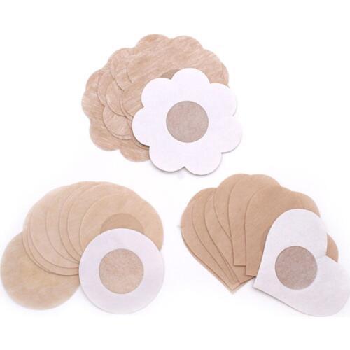 3 Pairs Womens Disposable Nipple Covers Sexy Invisible No Show Breast Pasties Adhesive Bra Non-Woven Chest Stickers Accessories