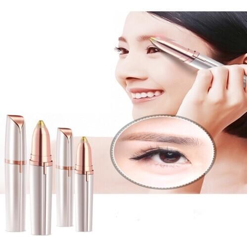 360 Electric Eyebrow Trimmer Painless Eye Brow Epilator Pen Lipstick Hair Remover Shaper Shaver Razor Mini Trimmers Men Women