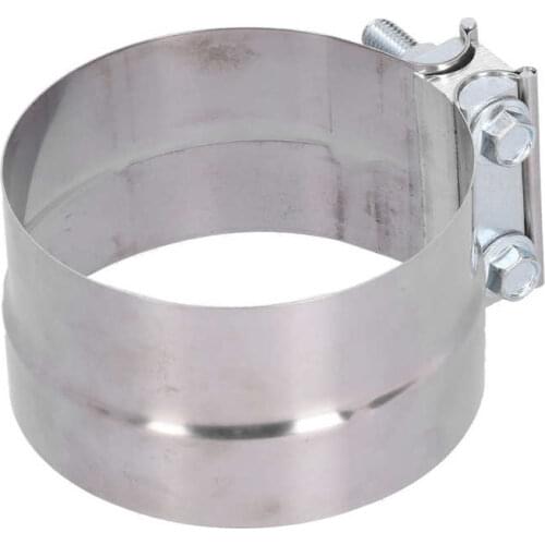 5in Exhaust Band Clamp Lap Joint Stainless Steel Connector for Muffler Downpipe Header Manifold