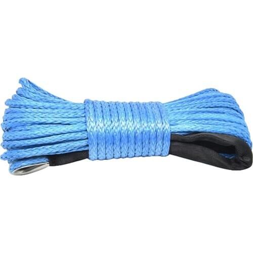 7700Lbs Electric Winch Rope Nylon Rope High Strength Fiber Rope 6mmx15M Car Trailer Rope Trailer Belt