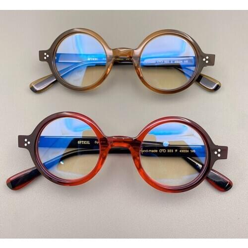 Acetate Transparent Clear Round Glasses Men Women Vintage Optical Glasses Frame Prescription Eyeglasses Frames Eyewear Oculos