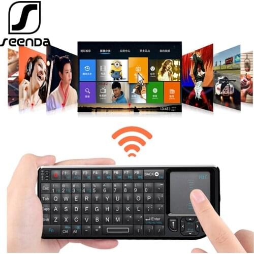 SeenDa 2.4G Wireless Keyboard with Touchpad for Game Portable Bluetooth 3.0 Keyboard Support Android for Apple Smart TV