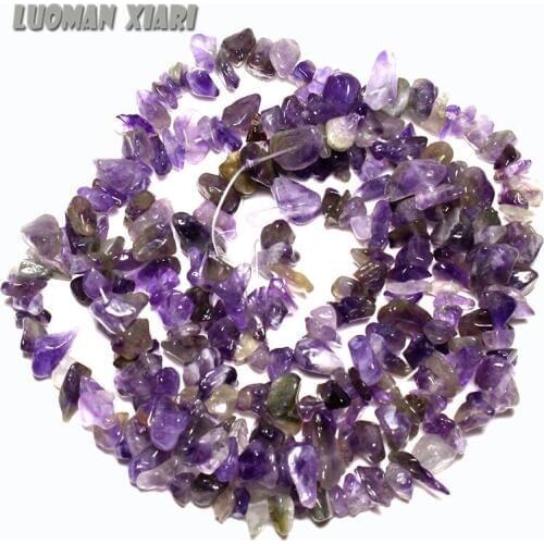 Freeform Chips Shape Amethysts Purple Quartz Beads Natural Stone Beads For Jewelry Making Wholesale Strand 34''lot DIY Bracelet