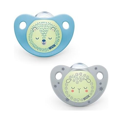 CHUPETE SILICONA NUK NOCHE T-3 2 U