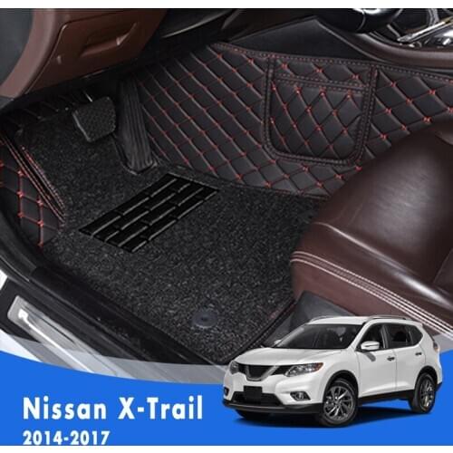 For Nissan X-Trail Xtrail Rogue T32 2017 2016 2015 2014 Luxury Double Layer Wire Loop Car Floor Mats Carpets Auto Accessories