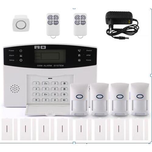 GSM-LCD 433Mhz Burglar Alarm System With 4 Sensor 8 Door Contact CS85-FX