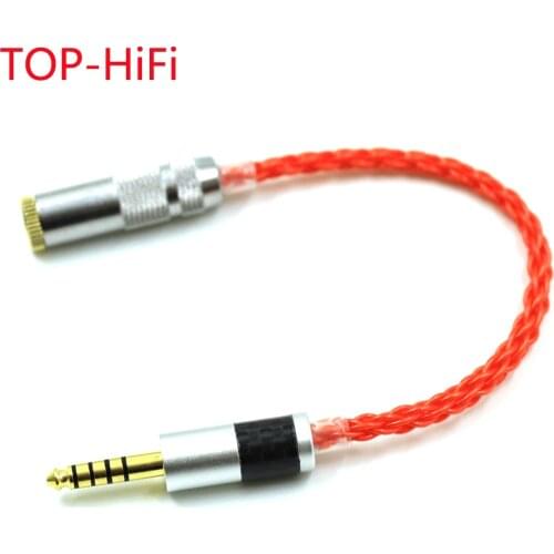 TOP-HiFi UPOCC Single Crystal Copper 4.4mm Balanced Male to 3.5mm Balanced Female Audio Adapter Cable