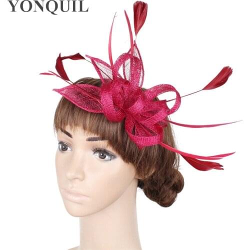 Marron Fashion New Headwear For Ladies Formal Church Fascinators Hair Accessories Fancy Feathers Headdress Womens Mariage Hats