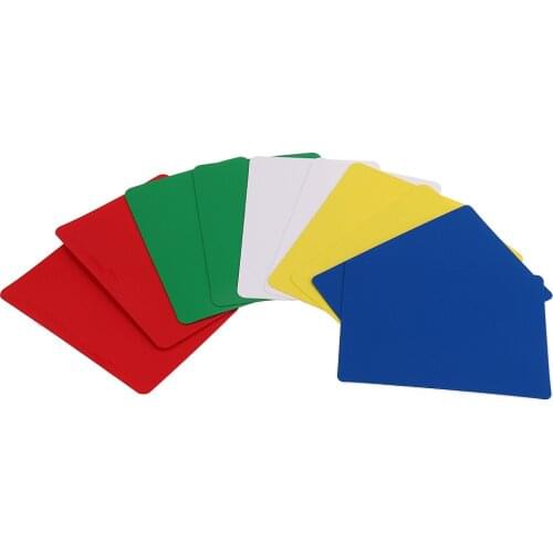 Set of 10 Poker Size Cut Cards for Blackjack Casino Board Game 5 Colors 64 x