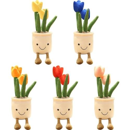 New Creative Plant Potted Flower Plush Toy Doll Simulation Plant Doll Indoor Decoration Valentines Day Decorations