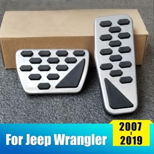 Car Foot Pedal Cover Fuel Accelerator Pedal Brake Pedal Pad AT For Jeep Wrangler JK JL 2007-2015 2016 2017 2018 2019 Accessories