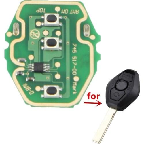 10pcs/lot OEM 3 button remote control circuit board with 315mhz 433mhz for BMW EWS Systerm free shipping